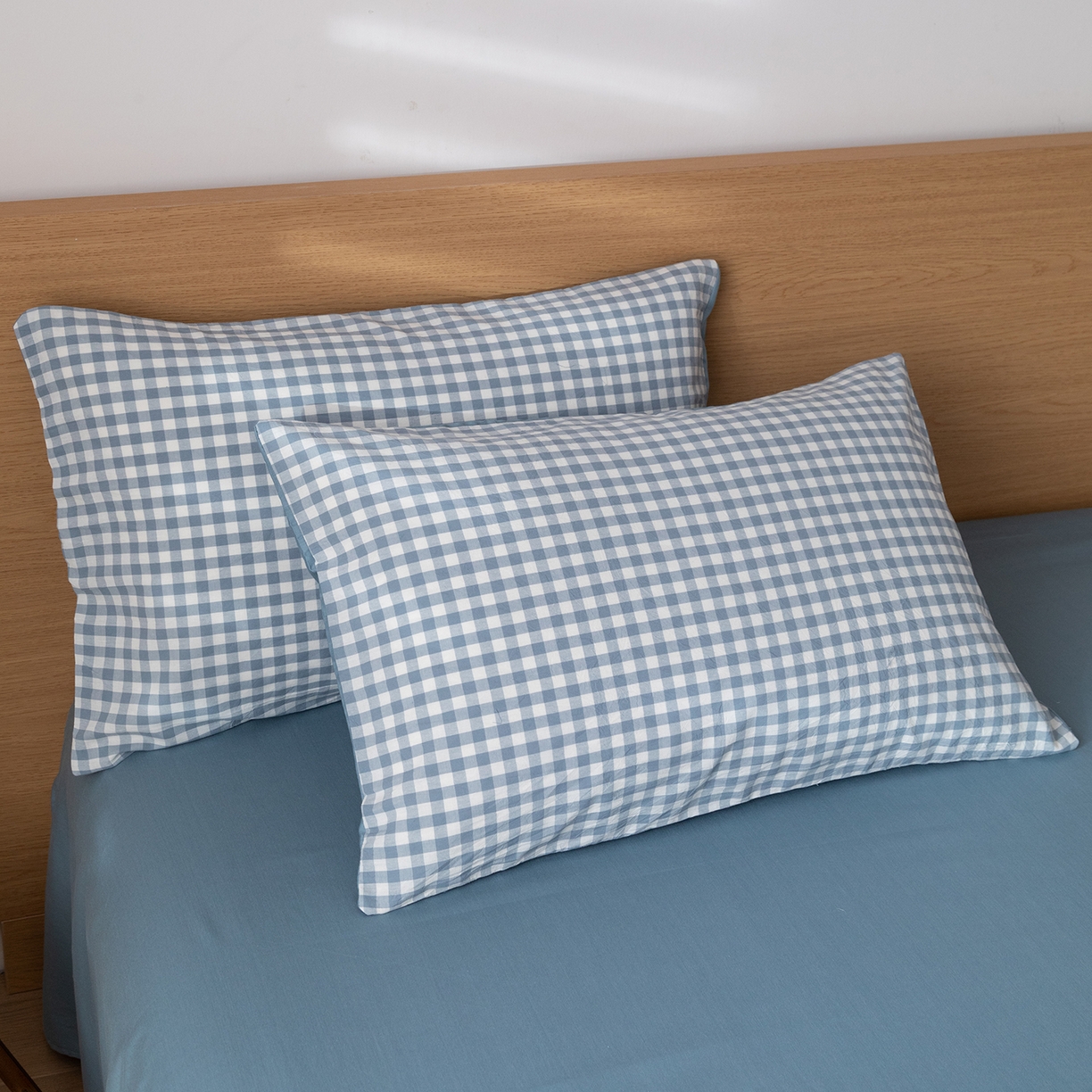 91家纺网 家纺一手货源 找家纺 几禾 2026春夏新款色织水洗棉棉花夏被夏凉被空调被 蓝小格