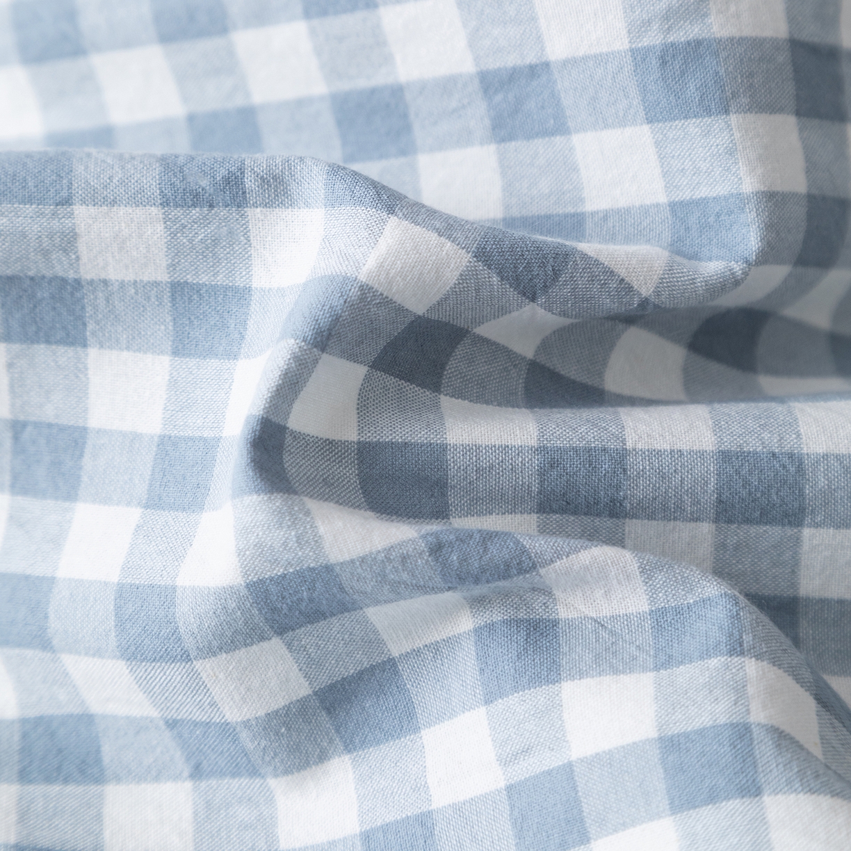 91家纺网 家纺一手货源 找家纺 几禾 2026春夏新款色织水洗棉棉花夏被夏凉被空调被 蓝小格