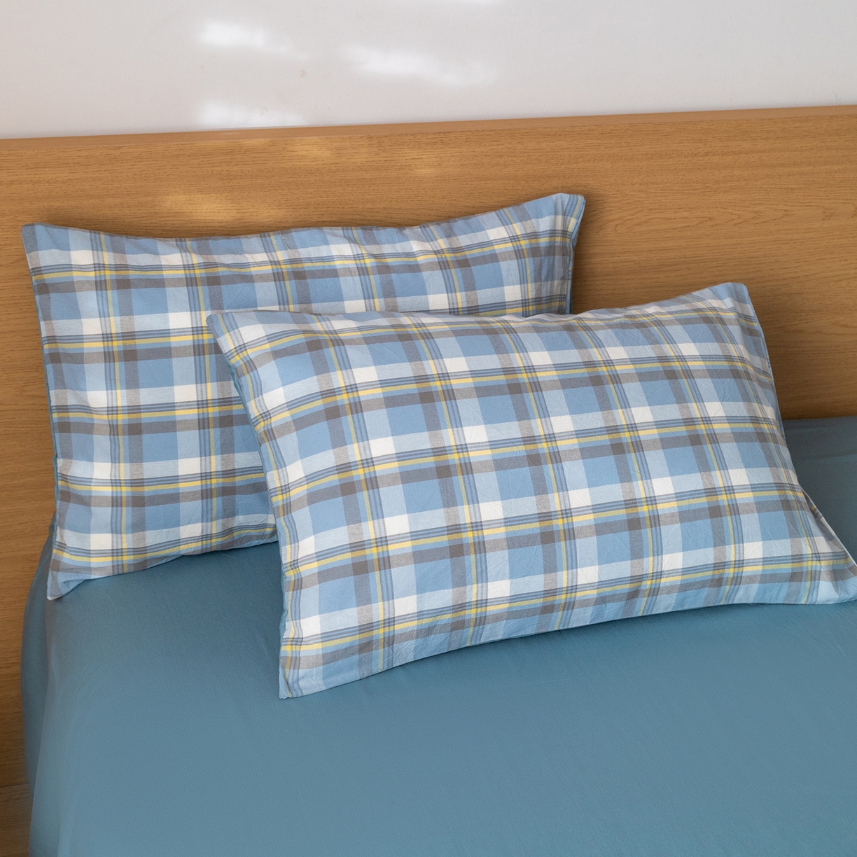 91家纺网 家纺一手货源 找家纺 几禾 2026春夏新款色织水洗棉棉花夏被夏凉被空调被 简夕蓝