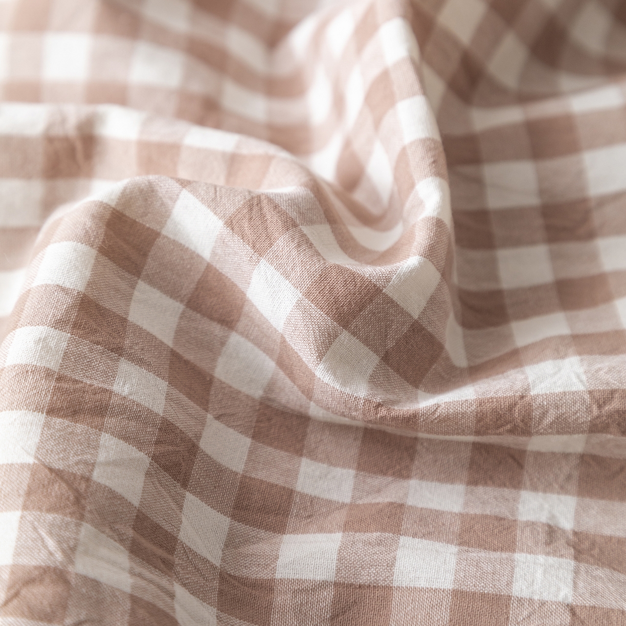 91家纺网 家纺一手货源 找家纺 几禾 2026春夏新款色织水洗棉棉花夏被夏凉被空调被 咖小格