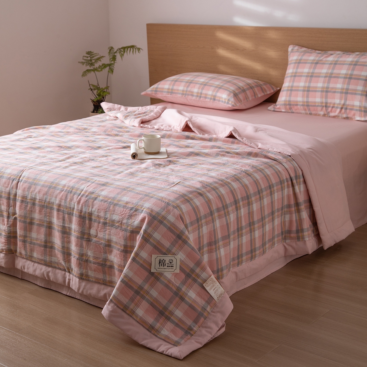 91家纺网 家纺一手货源 找家纺 （总）几禾 2026春夏新款色织水洗棉棉花夏被夏凉被空调被