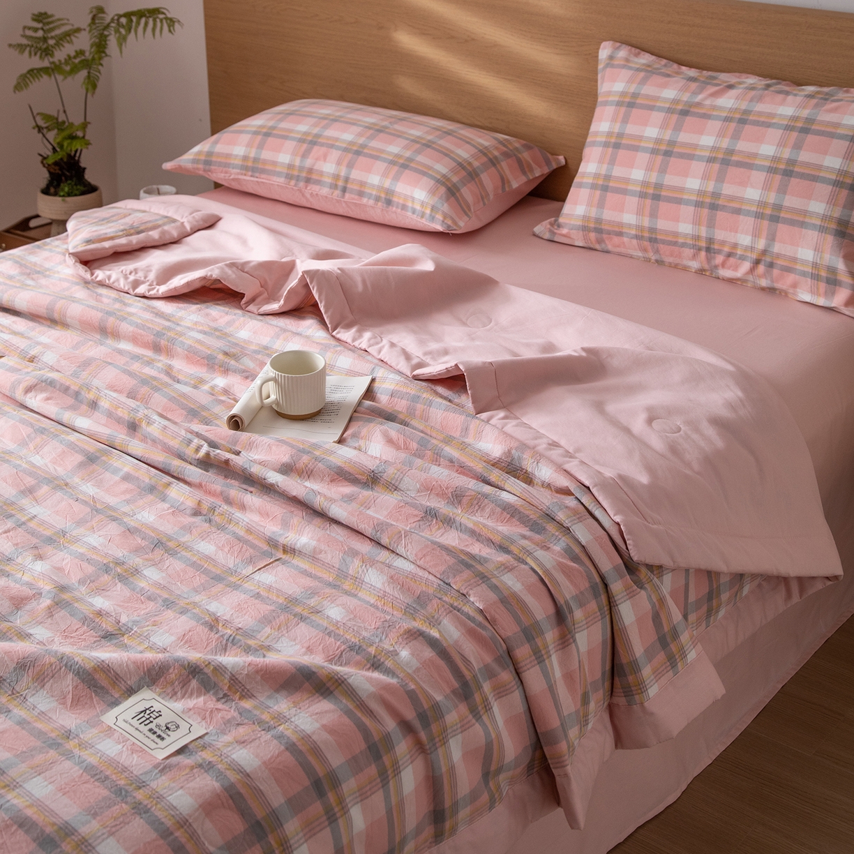 91家纺网 家纺一手货源 找家纺 （总）几禾 2026春夏新款色织水洗棉棉花夏被夏凉被空调被