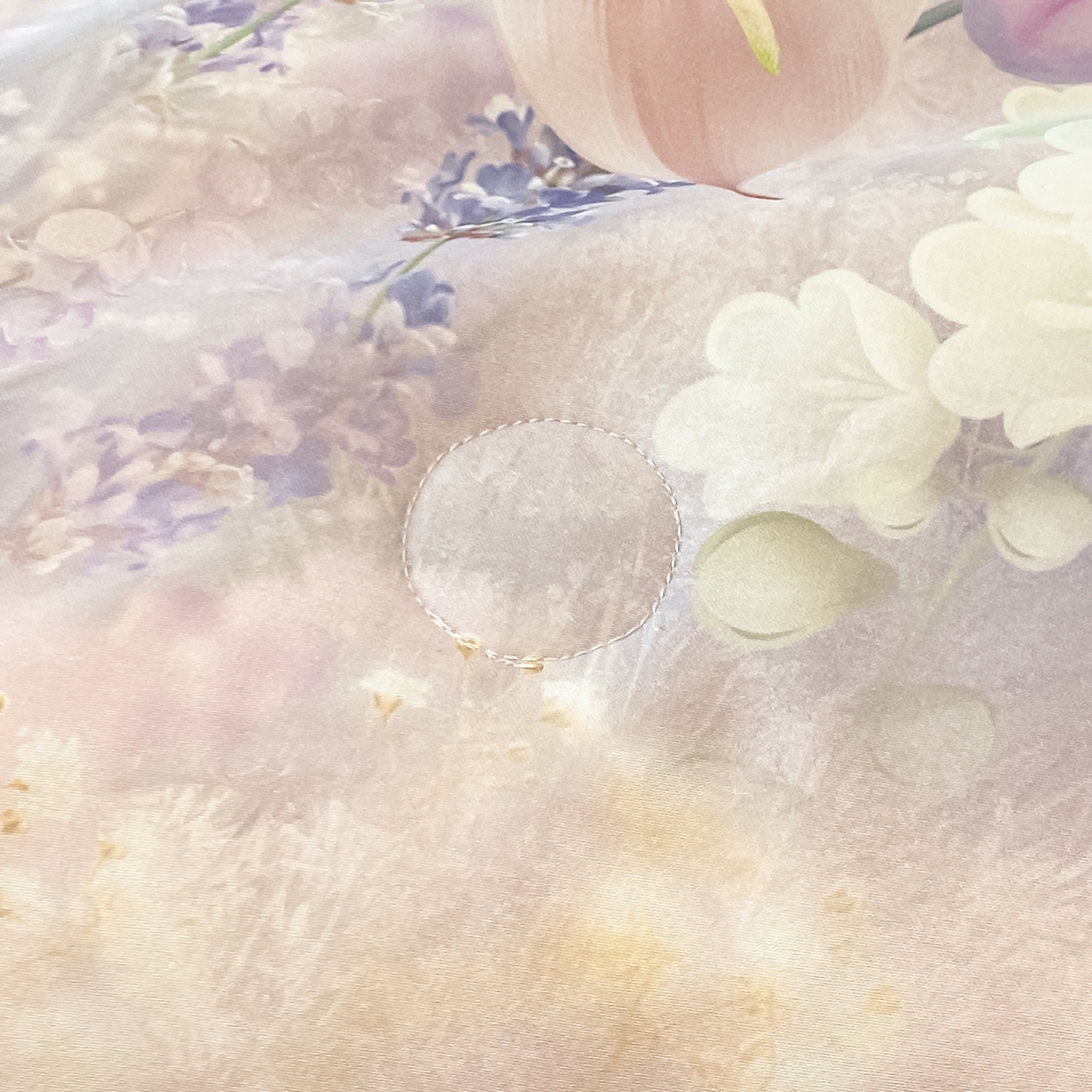 91家纺网 家纺一手货源 找家纺 新方向 【控价 提供买家秀】2026新款数码印花A类20%蚕丝天丝棉夏被四件套-那些花儿 那些花儿-山茶粉