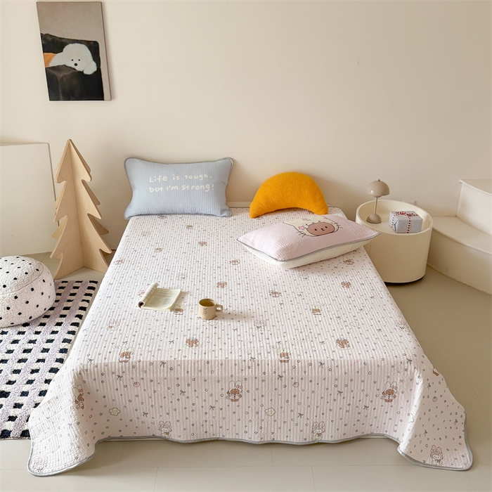 91家纺网 家纺一手货源 找家纺 （总）吾欢心 2026夏季新款仿锦安凉感丝床盖款夏被四件套可可机洗凉感值大于0.2