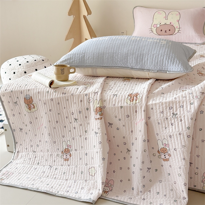 91家纺网 家纺一手货源 找家纺 （总）吾欢心 2026夏季新款仿锦安凉感丝床盖款夏被四件套可可机洗凉感值大于0.2