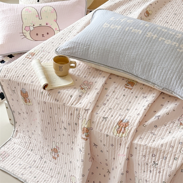 91家纺网 家纺一手货源 找家纺 （总）吾欢心 2026夏季新款仿锦安凉感丝床盖款夏被四件套可可机洗凉感值大于0.2