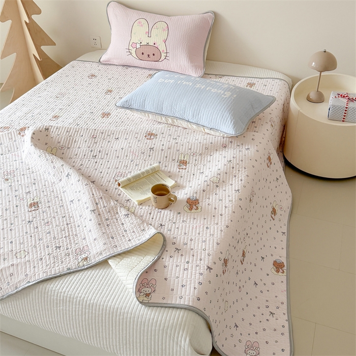 91家纺网 家纺一手货源 找家纺 （总）吾欢心 2026夏季新款仿锦安凉感丝床盖款夏被四件套可可机洗凉感值大于0.2