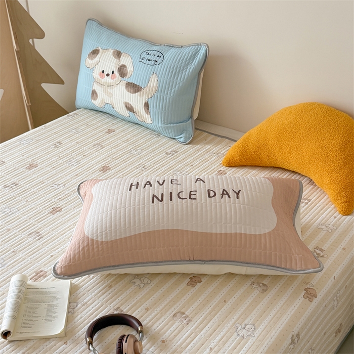 91家纺网 家纺一手货源 找家纺 吾欢心 2026夏季新款仿锦安凉感丝床盖款夏被四件套可可机洗凉感值大于0.2 眠眠狗