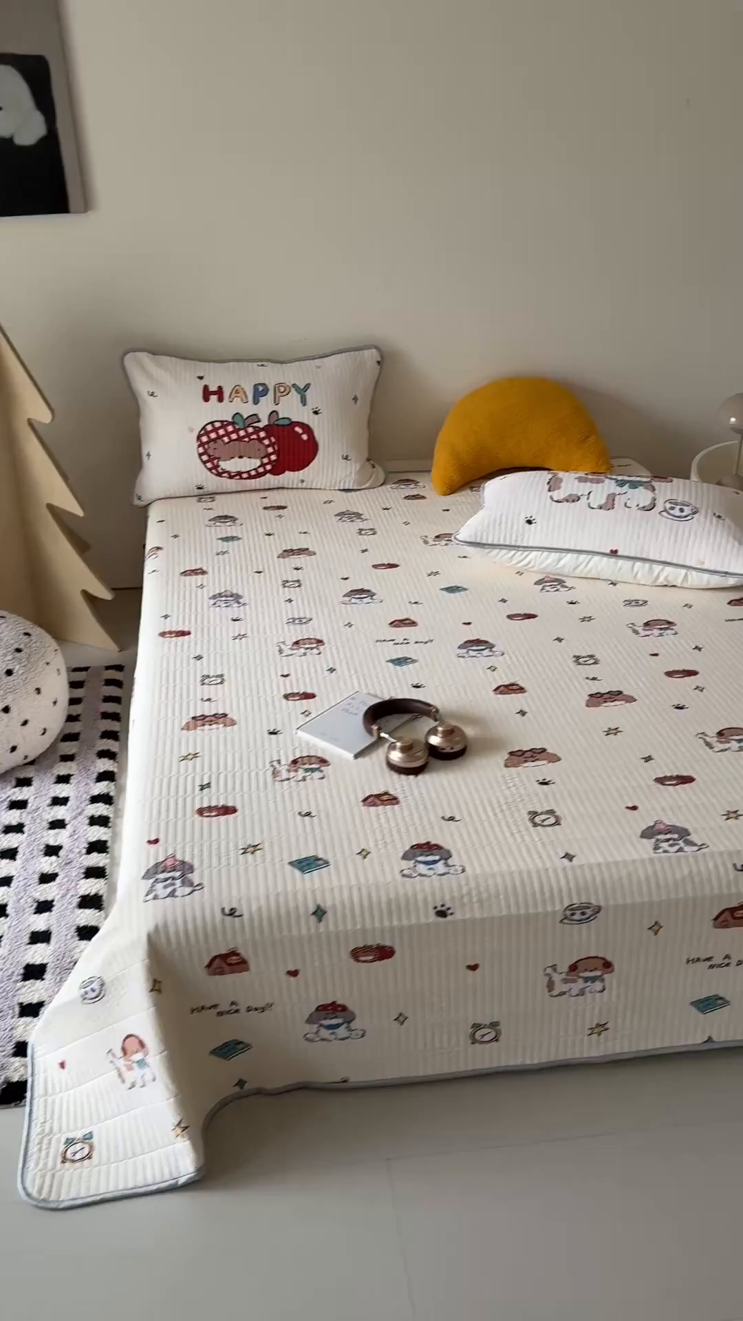 91家纺网 家纺一手货源 找家纺 吾欢心 2026夏季新款仿锦安凉感丝床盖款夏被四件套可可机洗凉感值大于0.2 汪汪乐园