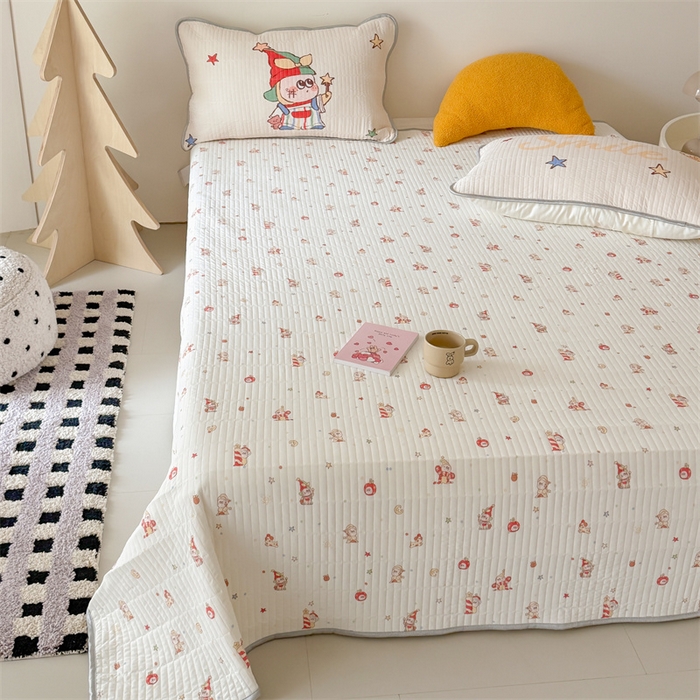 91家纺网 家纺一手货源 找家纺 吾欢心 2026夏季新款仿锦安凉感丝床盖款夏被四件套可可机洗凉感值大于0.2 星球宝贝