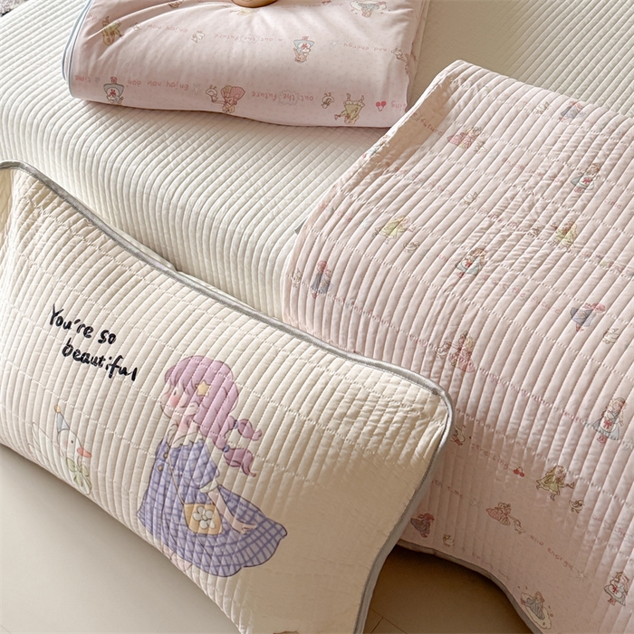 91家纺网 家纺一手货源 找家纺 吾欢心 2026夏季新款仿锦安凉感丝床盖款夏被四件套可可机洗凉感值大于0.2 组合