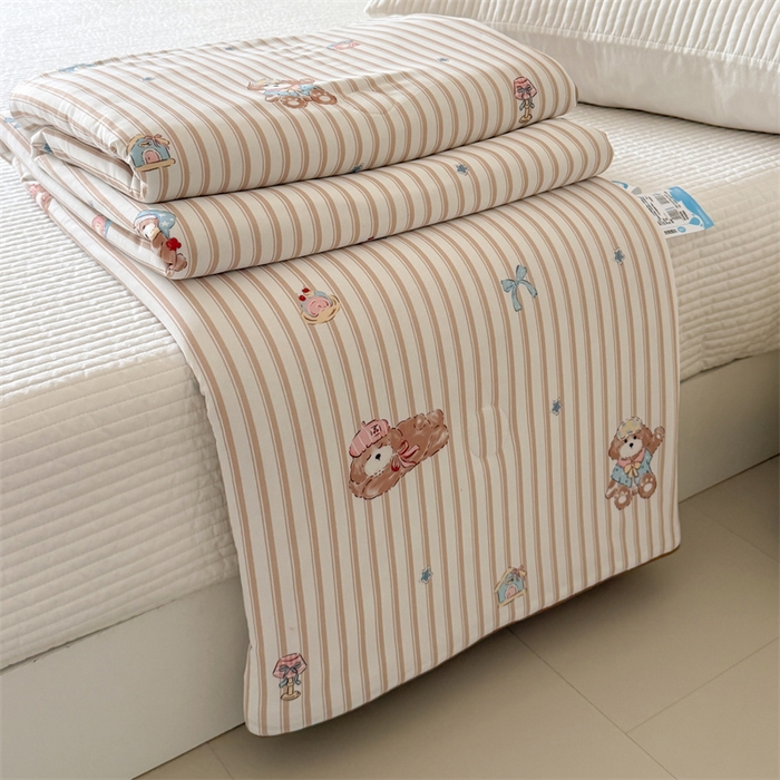 91家纺网 家纺一手货源 找家纺 吾欢心 2026夏季新款A类仿锦安凉感丝夏凉被空调被 乖乖小狗