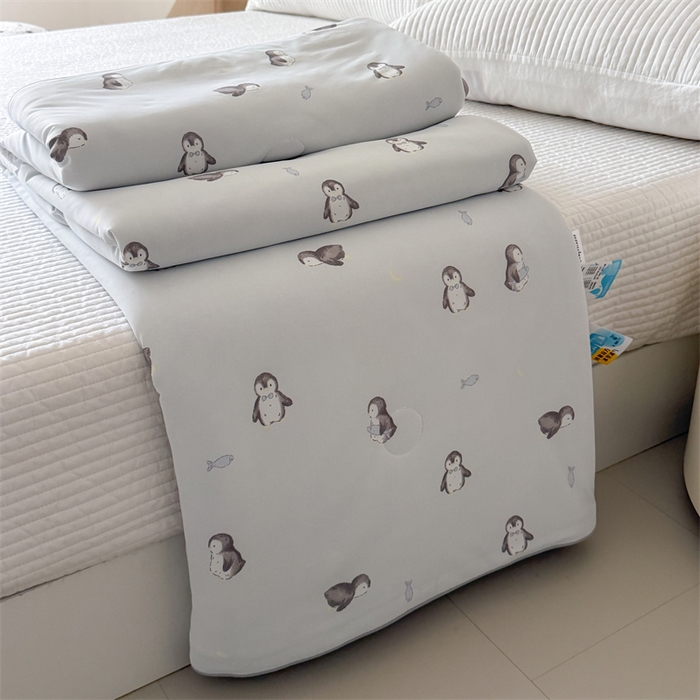 吾欢心 2026夏季新款A类仿锦安凉感丝夏凉被空调被 冰雪萌宠