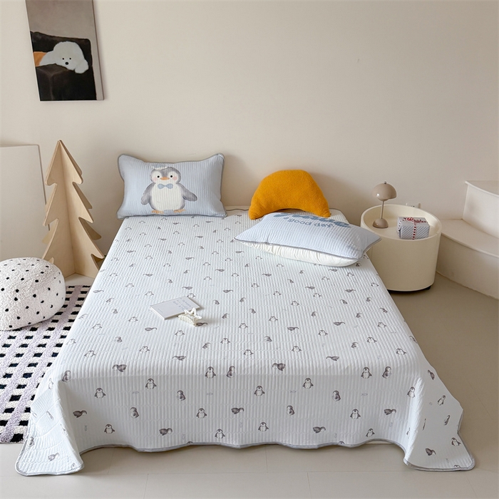 91家纺网 家纺一手货源 找家纺 吾欢心 2026夏季新款A类仿锦安凉感丝夏凉被空调被 冰雪萌宠