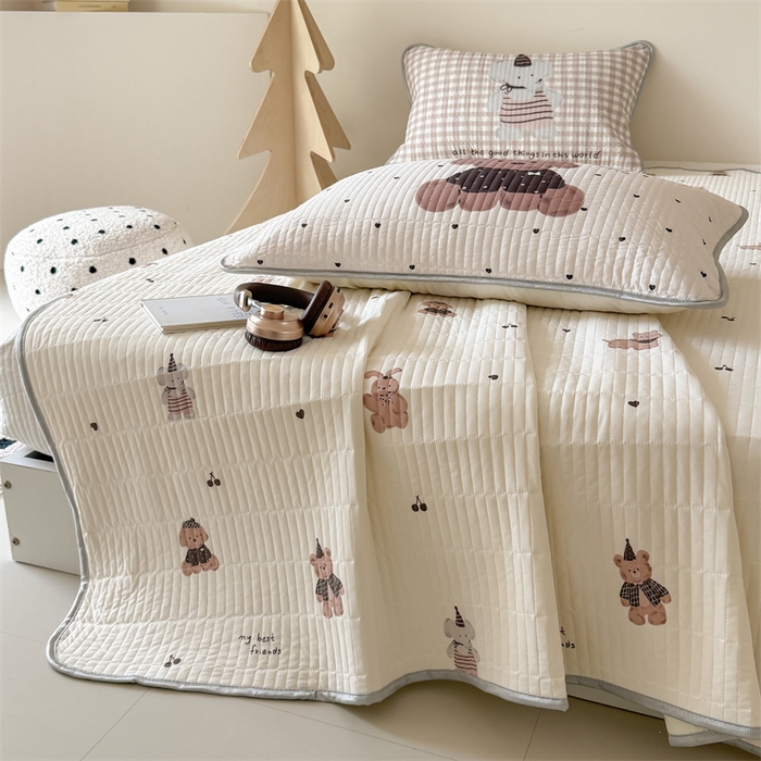 91家纺网 家纺一手货源 找家纺 吾欢心 2026夏季新款A类仿锦安凉感丝夏凉被空调被 可爱萌物