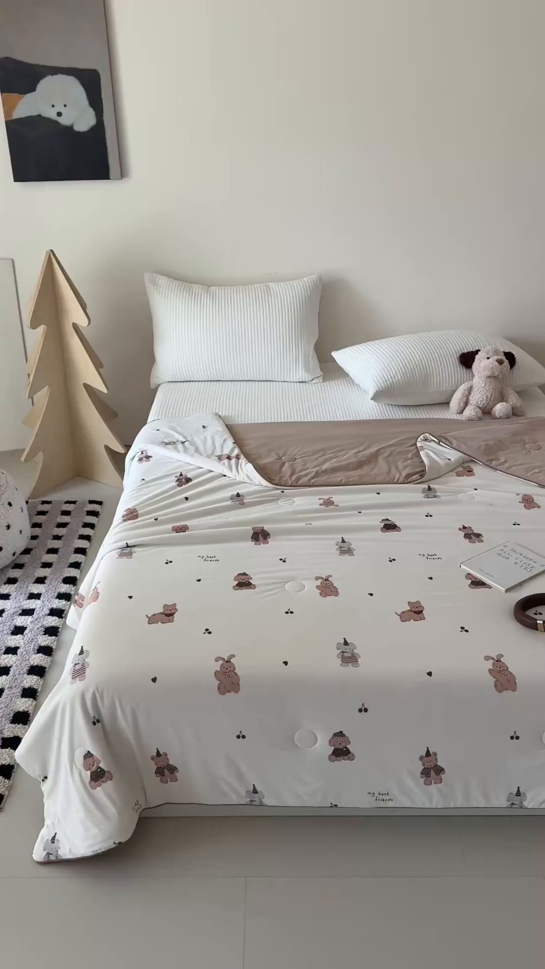 91家纺网 家纺一手货源 找家纺 吾欢心 2026夏季新款A类仿锦安凉感丝夏凉被空调被 可爱萌物