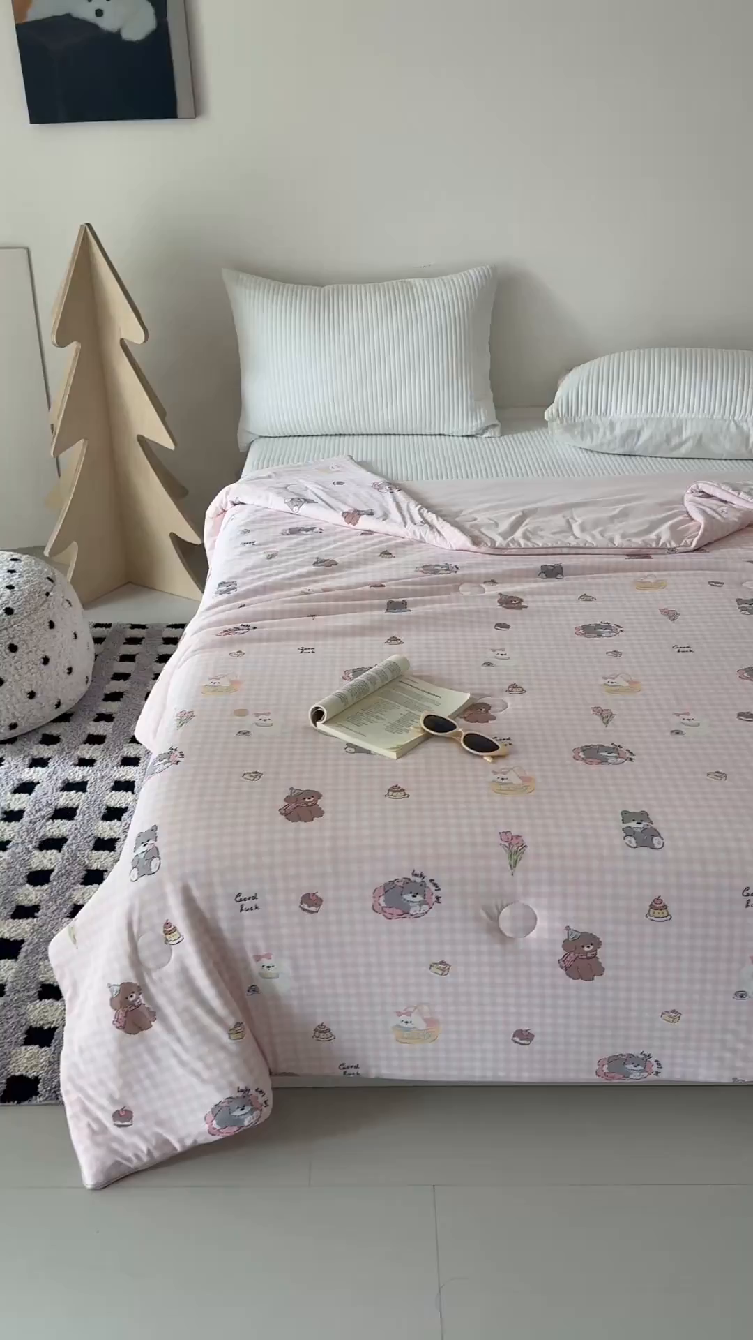 91家纺网 家纺一手货源 找家纺 吾欢心 2026夏季新款A类仿锦安凉感丝夏凉被空调被 萌趣小狗