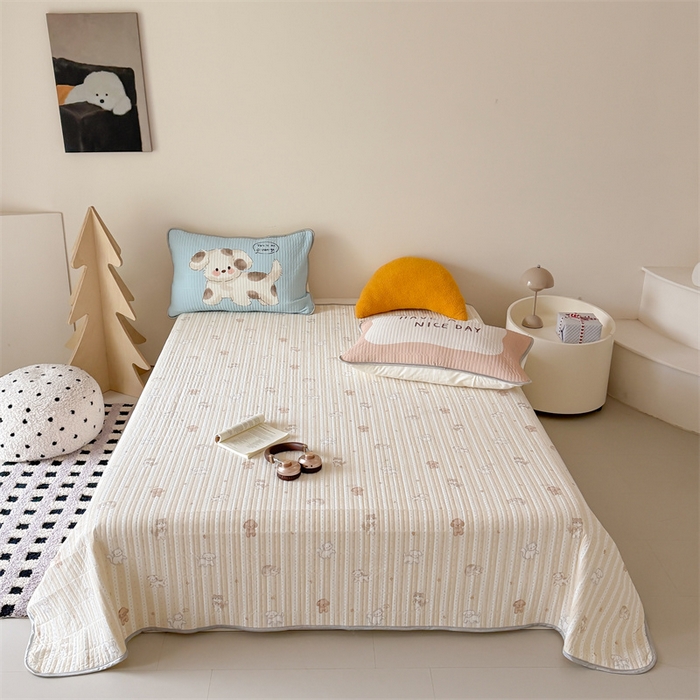 91家纺网 家纺一手货源 找家纺 吾欢心 2026夏季新款A类仿锦安凉感丝夏凉被空调被 眠眠狗