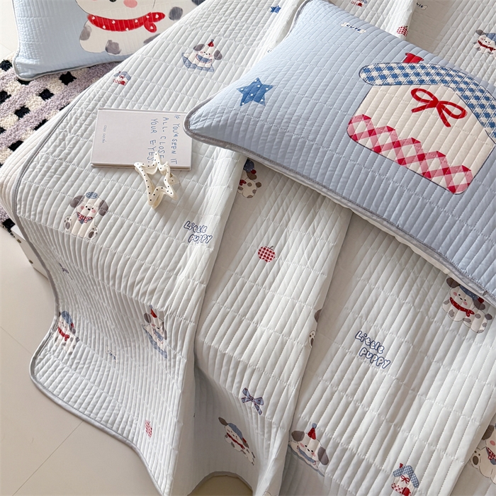 91家纺网 家纺一手货源 找家纺 吾欢心 2026夏季新款A类仿锦安凉感丝夏凉被空调被 软萌狗