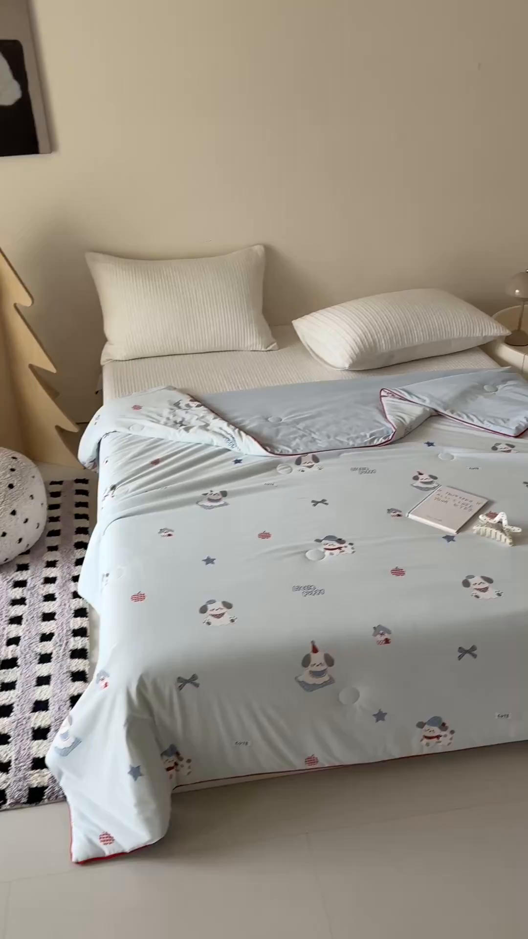 91家纺网 家纺一手货源 找家纺 吾欢心 2026夏季新款A类仿锦安凉感丝夏凉被空调被 软萌狗