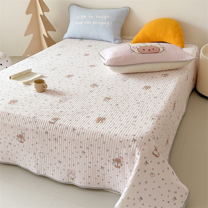 91家纺网 家纺一手货源 找家纺 吾欢心 2026夏季新款A类仿锦安凉感丝夏凉被空调被 甜梦兔