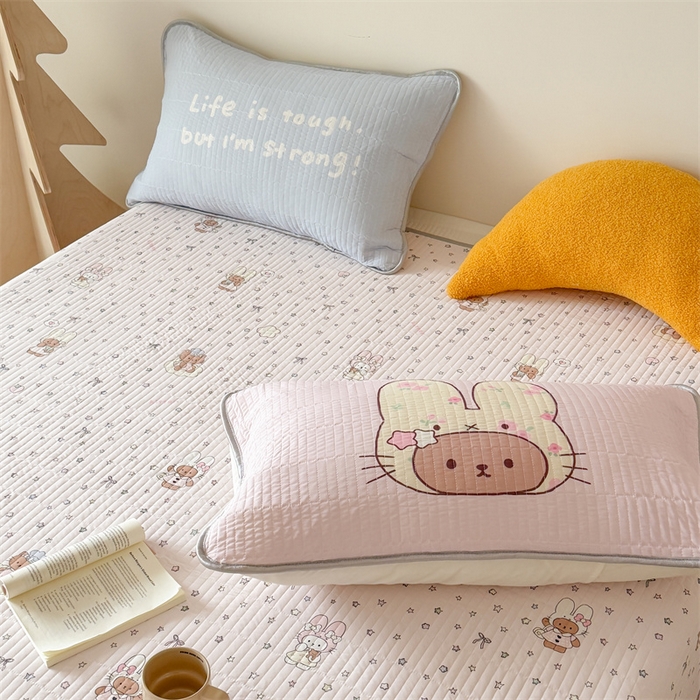 91家纺网 家纺一手货源 找家纺 吾欢心 2026夏季新款A类仿锦安凉感丝夏凉被空调被 甜梦兔