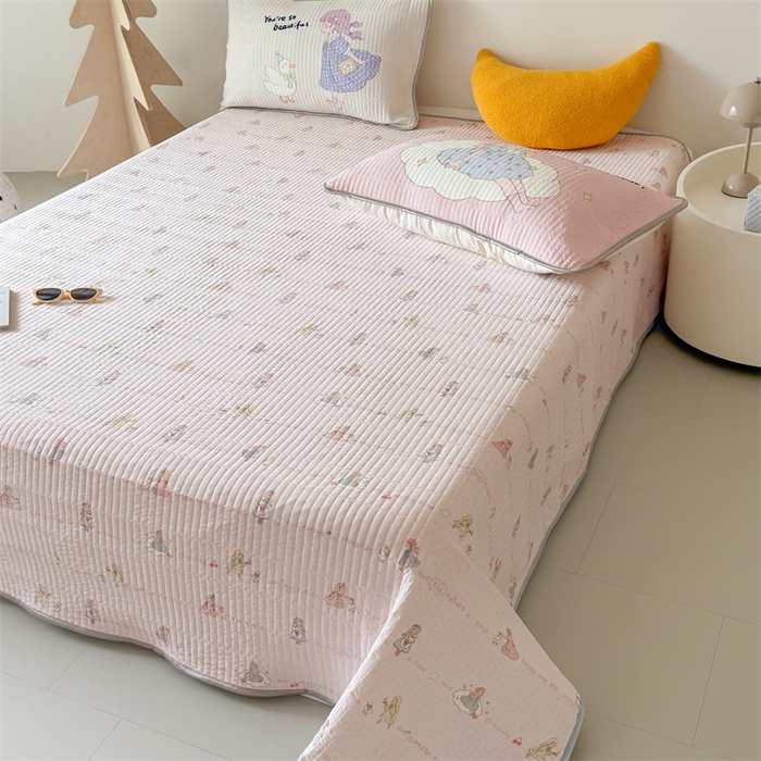 91家纺网 家纺一手货源 找家纺 吾欢心 2026夏季新款A类仿锦安凉感丝夏凉被空调被 晚安公主