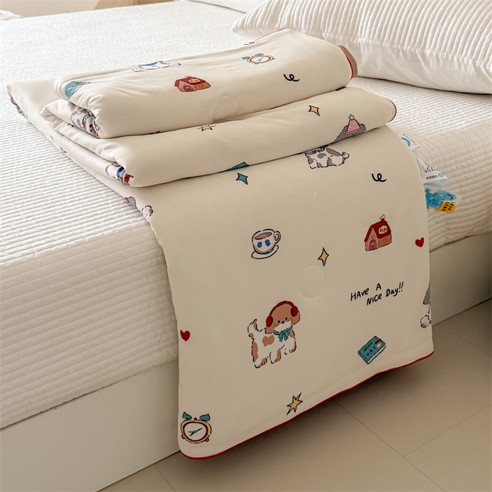 吾欢心 2026夏季新款A类仿锦安凉感丝夏凉被空调被 汪汪乐园