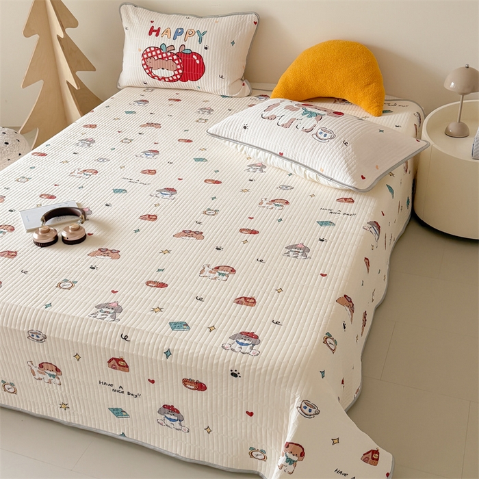 91家纺网 家纺一手货源 找家纺 吾欢心 2026夏季新款A类仿锦安凉感丝夏凉被空调被 汪汪乐园