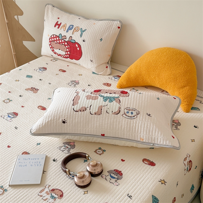 91家纺网 家纺一手货源 找家纺 吾欢心 2026夏季新款A类仿锦安凉感丝夏凉被空调被 汪汪乐园