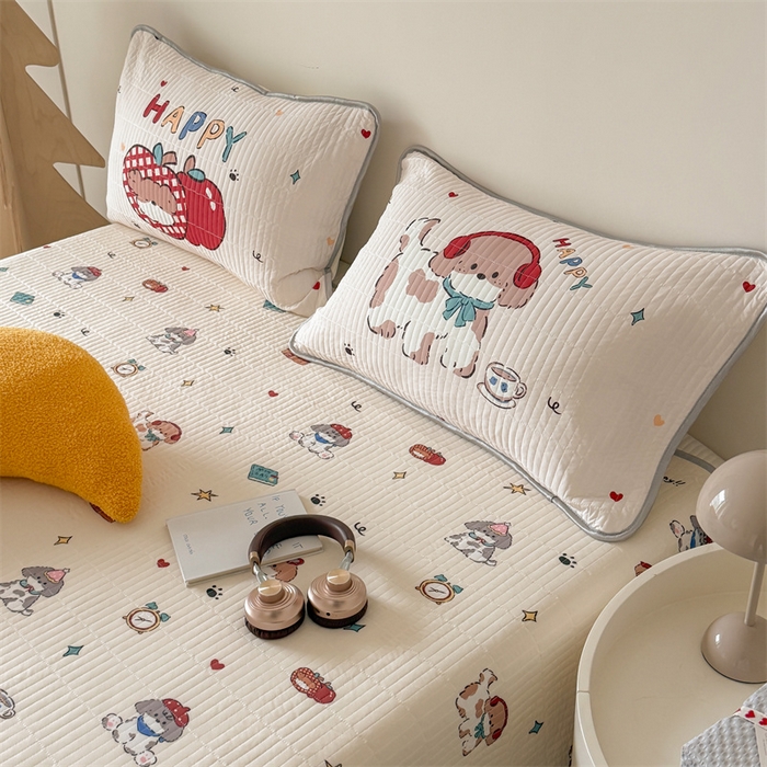 91家纺网 家纺一手货源 找家纺 吾欢心 2026夏季新款A类仿锦安凉感丝夏凉被空调被 汪汪乐园