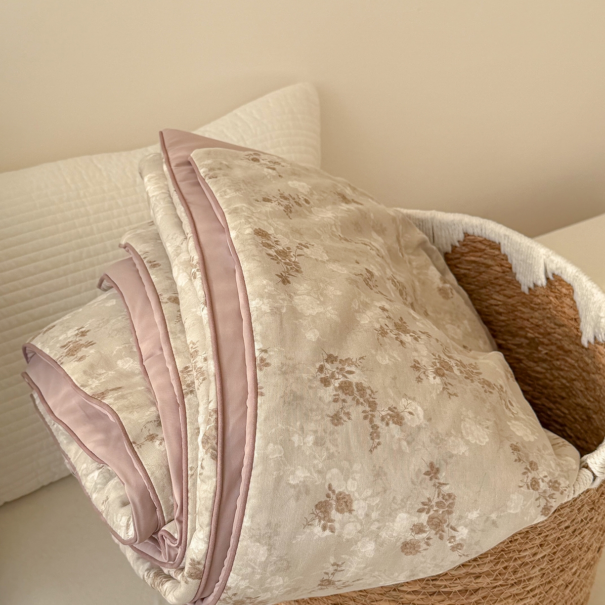 91家纺网 家纺一手货源 找家纺 （总）Sweet dreams甜梦 2026新款A类全棉双层纱锦氨凉感夏被