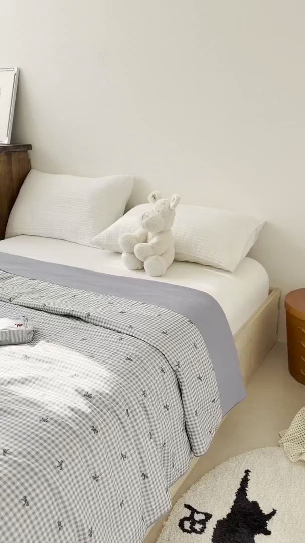 91家纺网 家纺一手货源 找家纺 Sweet dreams甜梦 2026新款A类全棉双层纱锦氨凉感夏被 千颂伊蓝