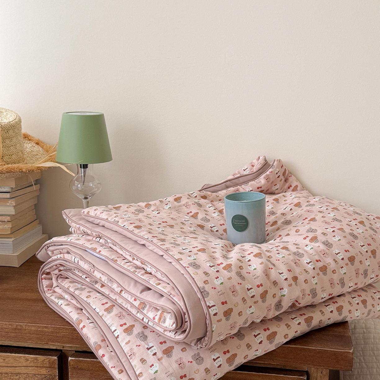 91家纺网 家纺一手货源 找家纺 Sweet dreams甜梦 2026新款A类全棉双层纱锦氨凉感夏被 朱古力小狗