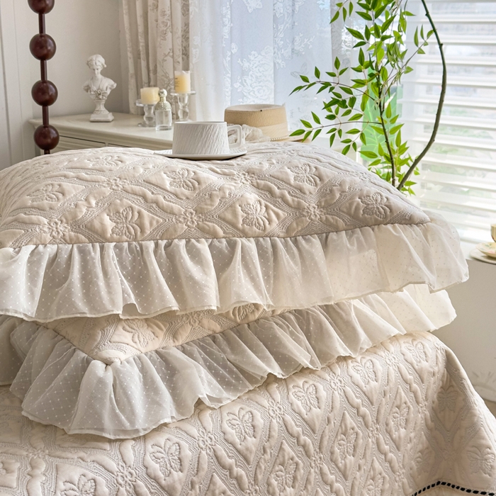 91家纺网 家纺一手货源 找家纺 菊上家纺 2026新款轻奢法式银丝豆豆席席子凉席-蝶恋花语 蝶恋花语-香槟