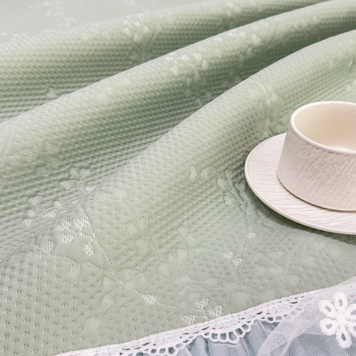 91家纺网 家纺一手货源 找家纺 菊上家纺 2026新款PE凉感床裙款凉席夏被夏凉被空调被四件套-清雅之梦 清雅之梦-抹茶绿