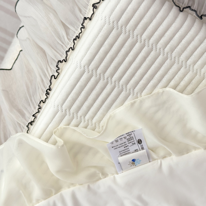 91家纺网 家纺一手货源 找家纺 菊上家纺 2026新款法式风PE床笠款凉席夏被夏凉被空调被四件套-法颂 法颂-珍珠白