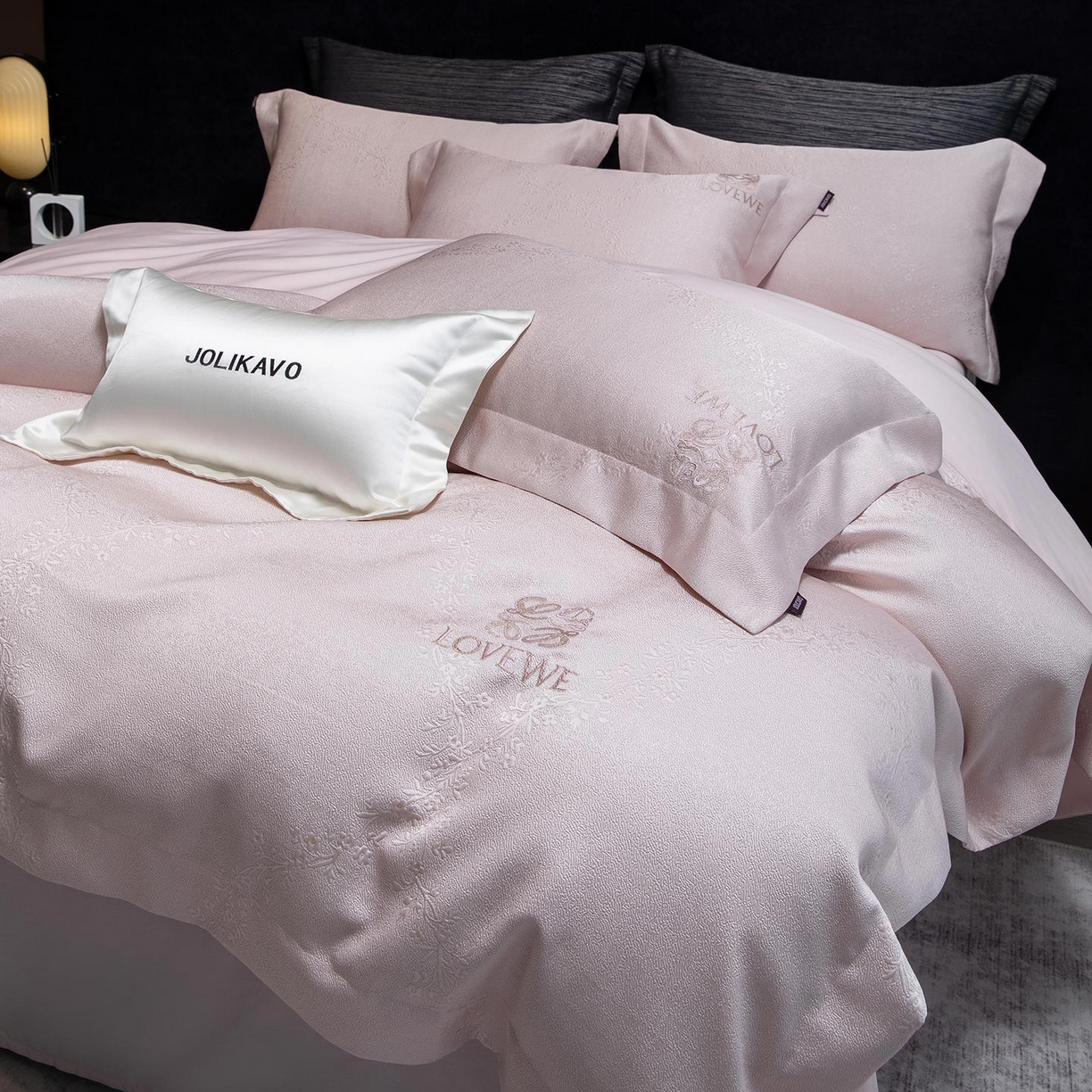 91家纺网 家纺一手货源 找家纺 （总）2026高端新品A类100支长绒棉纯棉四件套100全棉厚织提花轻奢风重工刺绣被套