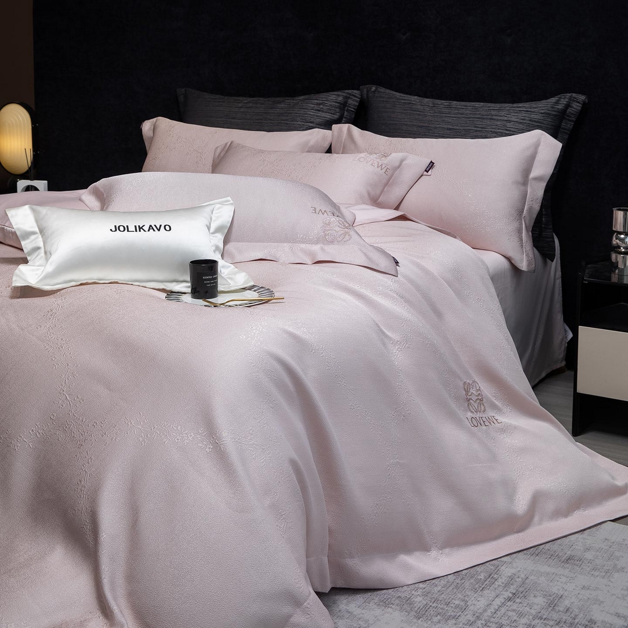 91家纺网 家纺一手货源 找家纺 （总）2026高端新品A类100支长绒棉纯棉四件套100全棉厚织提花轻奢风重工刺绣被套