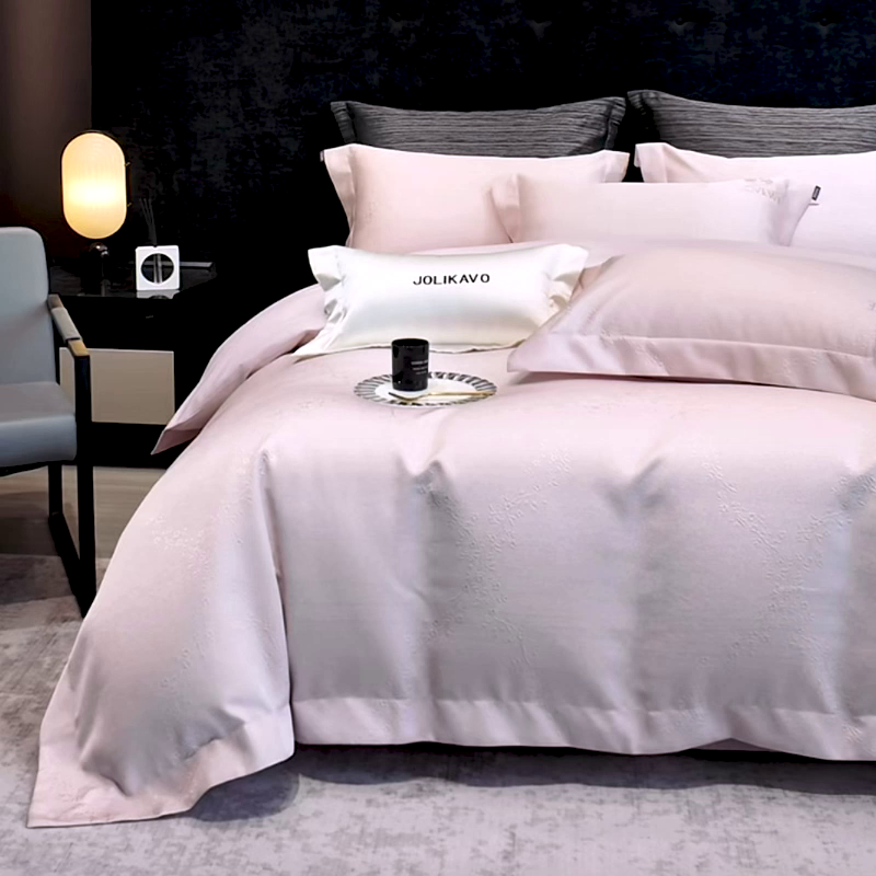 91家纺网 家纺一手货源 找家纺 （总）2026高端新品A类100支长绒棉纯棉四件套100全棉厚织提花轻奢风重工刺绣被套