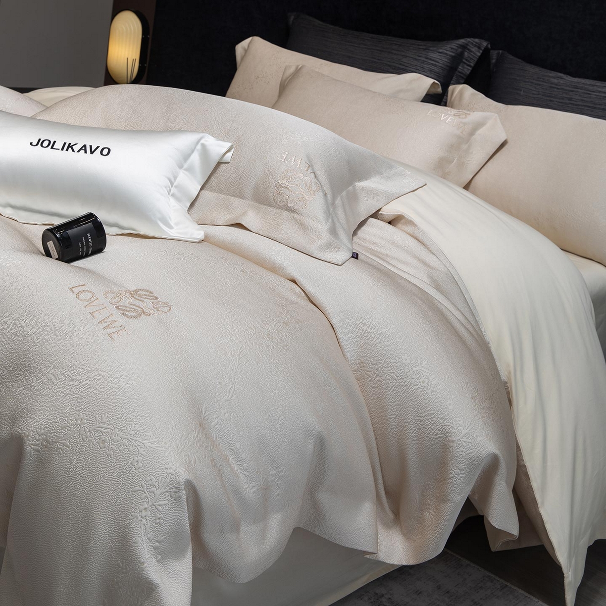 91家纺网 家纺一手货源 找家纺 （总）2026高端新品A类100支长绒棉纯棉四件套100全棉厚织提花轻奢风重工刺绣被套