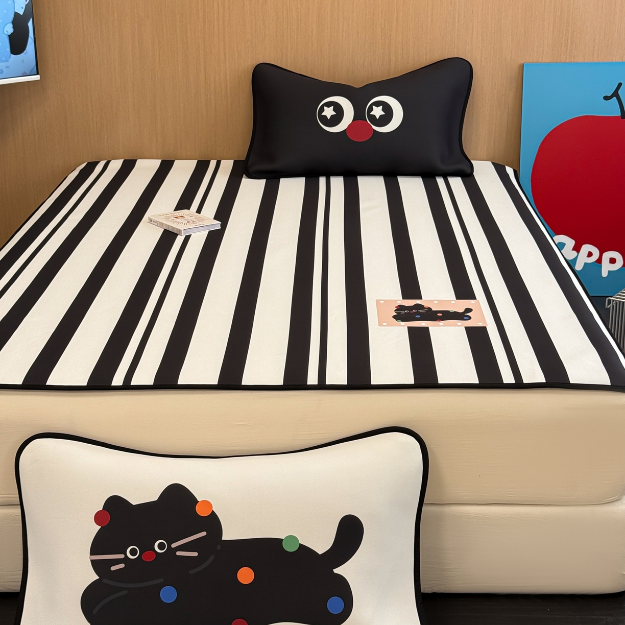 91家纺网 家纺一手货源 找家纺 （总）懒猫家纺 2026新款大版卡通云感果冻床席床笠凉席