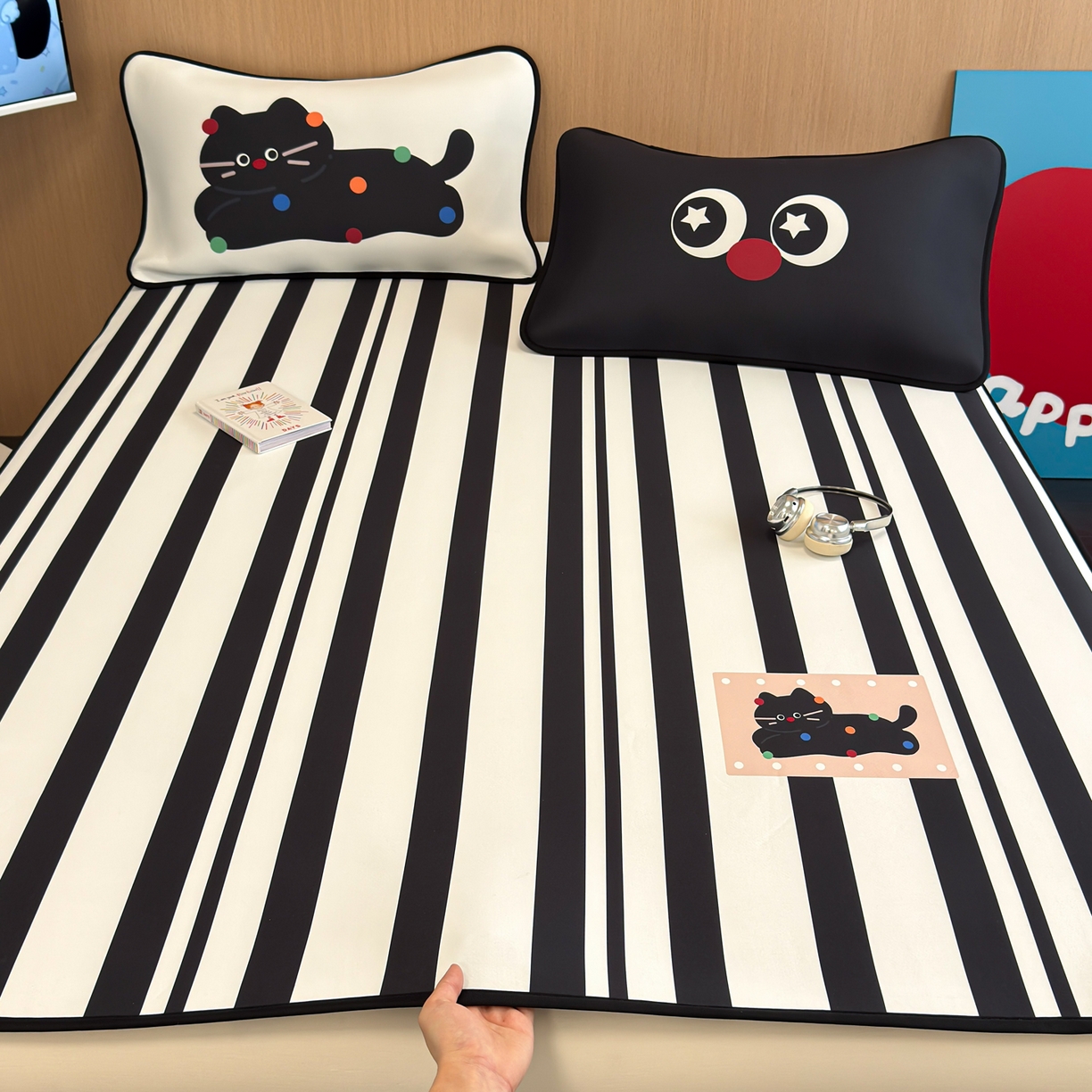 91家纺网 家纺一手货源 找家纺 （总）懒猫家纺 2026新款大版卡通云感果冻床席床笠凉席