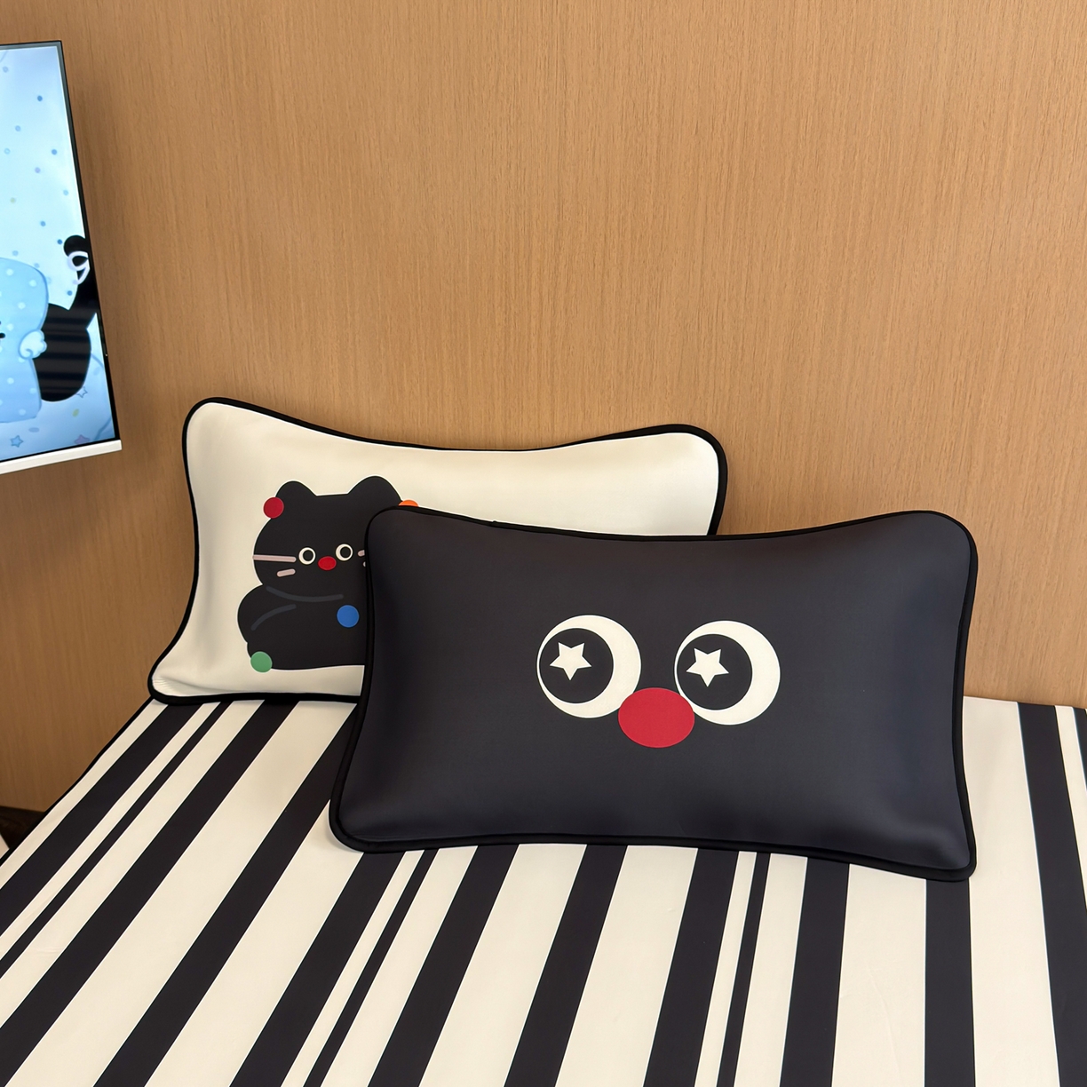 91家纺网 家纺一手货源 找家纺 （总）懒猫家纺 2026新款大版卡通云感果冻床席床笠凉席