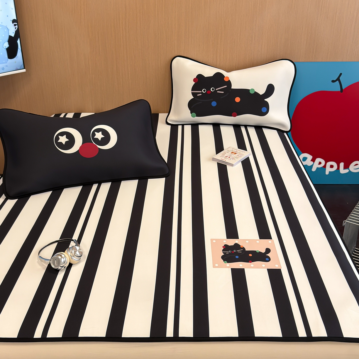 91家纺网 家纺一手货源 找家纺 （总）懒猫家纺 2026新款大版卡通云感果冻床席床笠凉席