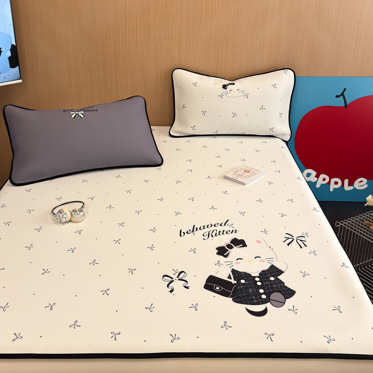 91家纺网 家纺一手货源 找家纺 （总）懒猫家纺 2026新款大版卡通云感果冻床席床笠凉席