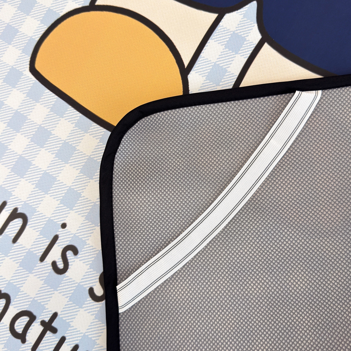 91家纺网 家纺一手货源 找家纺 懒猫家纺 2026新款大版卡通云感果冻床席床笠凉席 蓝格小狗-床席款