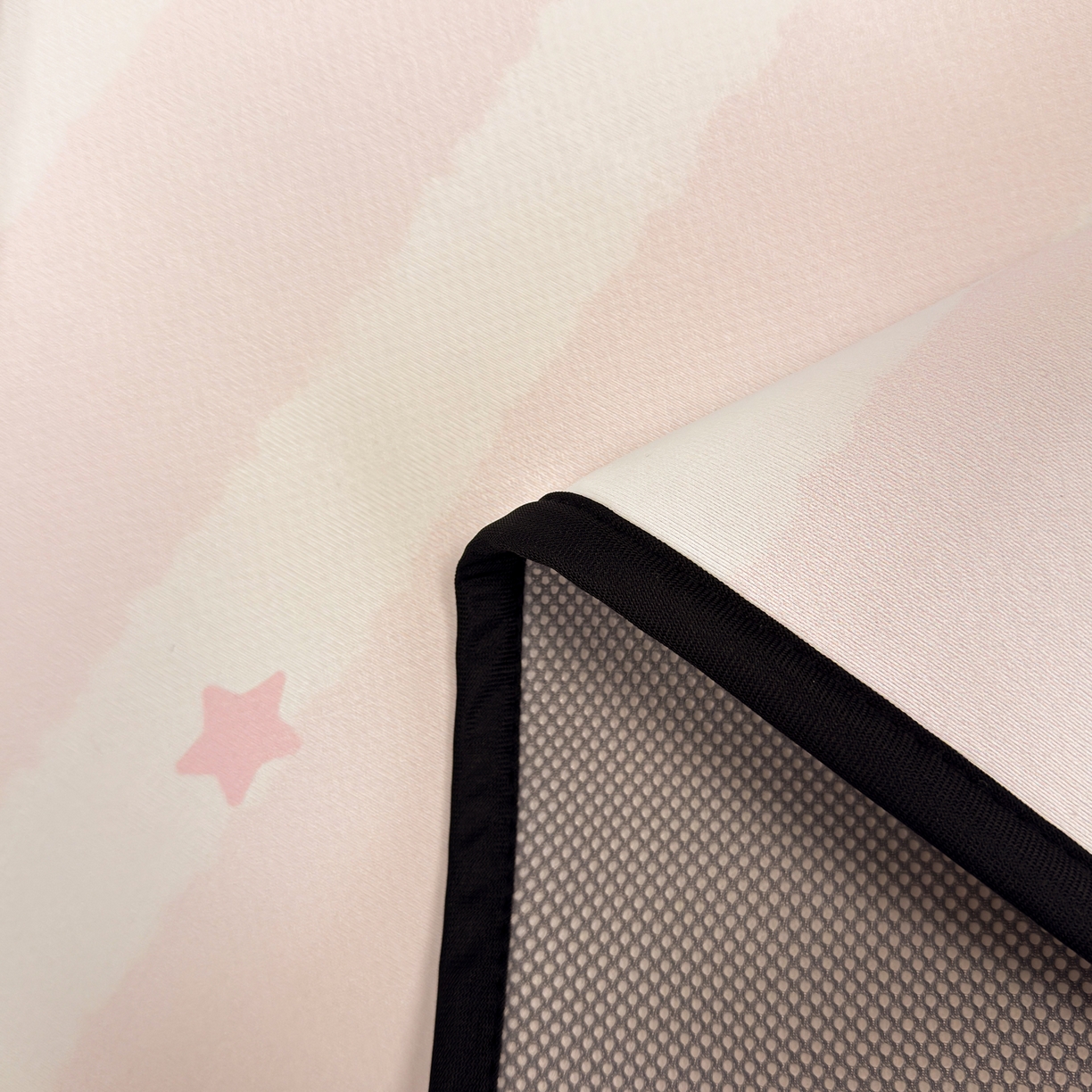 91家纺网 家纺一手货源 找家纺 懒猫家纺 2026新款大版卡通云感果冻床席床笠凉席 蜜桃汪星-床席款