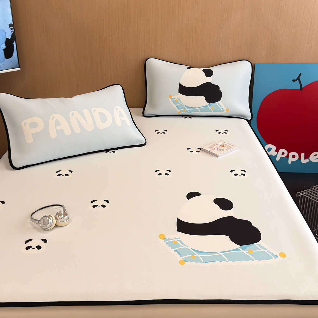 懒猫家纺 2026新款大版卡通云感果冻床席床笠凉席 奶白团团-床席款