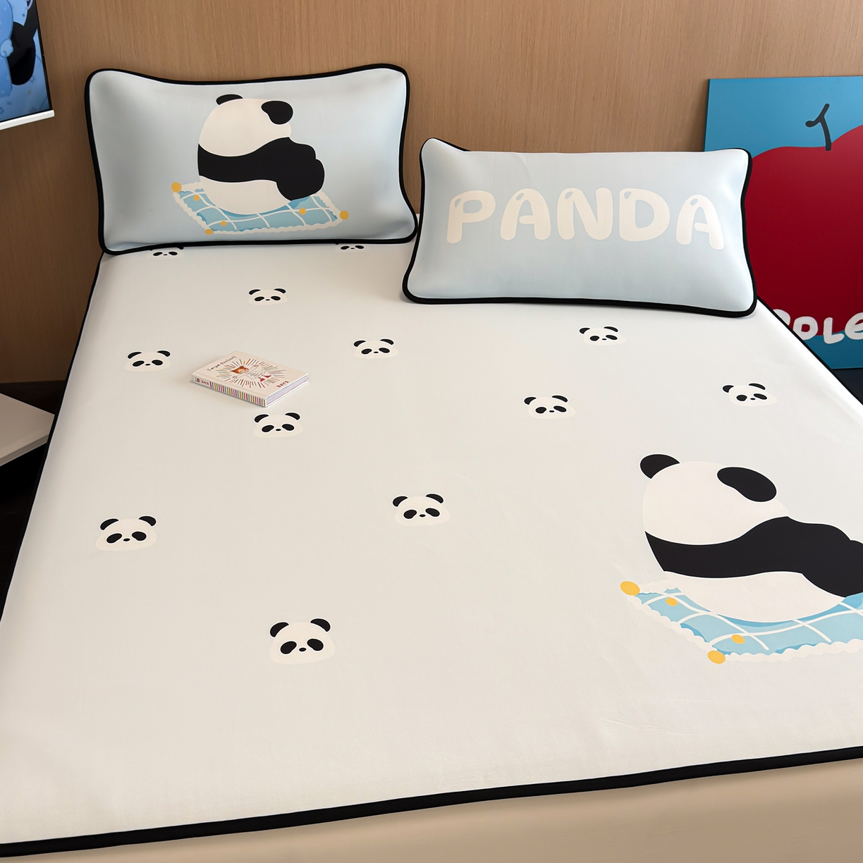 91家纺网 家纺一手货源 找家纺 懒猫家纺 2026新款大版卡通云感果冻床席床笠凉席 奶白团团-床席款